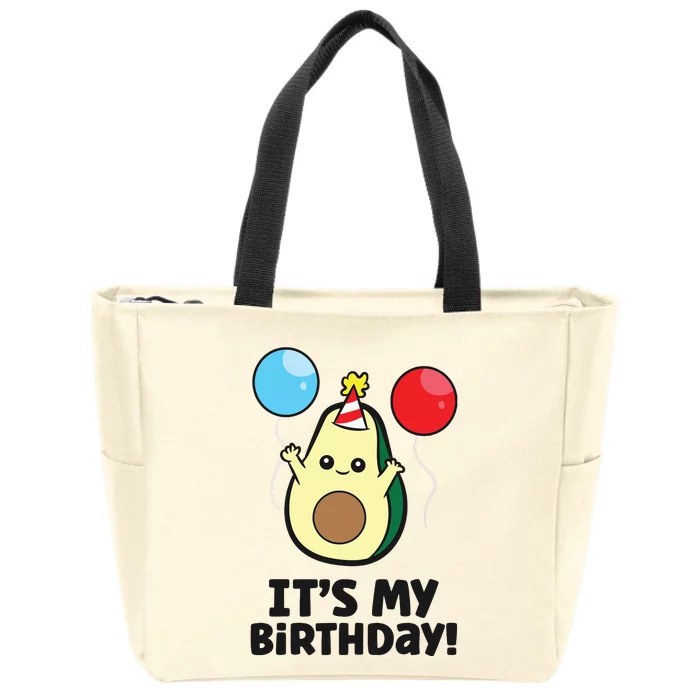 Avocado Birthday Party Funny Birthday Avocado Zip Tote Bag