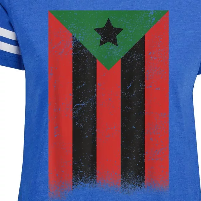 Afro Boricua Puerto Rico Africa Enza Ladies Jersey Football T-Shirt