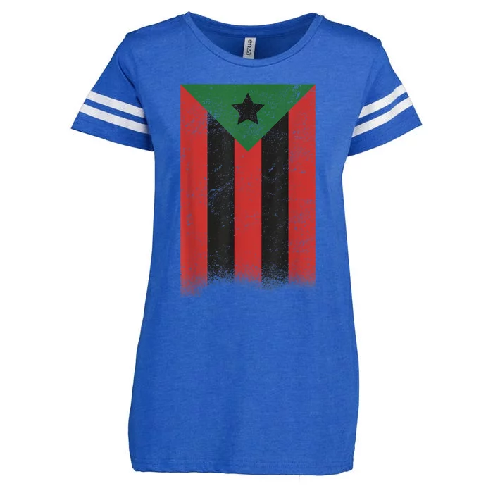 Afro Boricua Puerto Rico Africa Enza Ladies Jersey Football T-Shirt