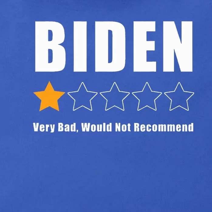 Anti Biden Pro Trump 1 Star Rating Election Vote 2024 Zip Tote Bag