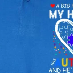 A Big Piece Of My Heart Has Autism And He's My Dad Gift Softstyle Adult Sport Polo