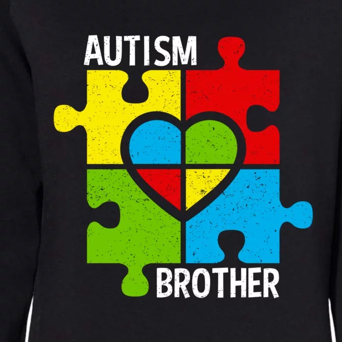 Autism Brother Puzzle Pieces And Heart Gift Womens California Wash Sweatshirt