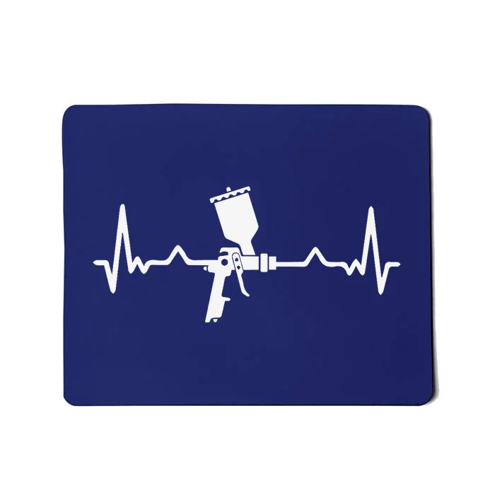 Auto Body Painter Heartbeat Automotive Car Lover Graphic Mousepad