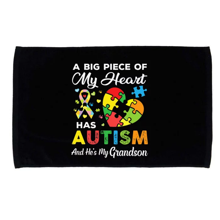 A Big Piece Of My Heart Has Autism and He's My Son Microfiber Hand Towel