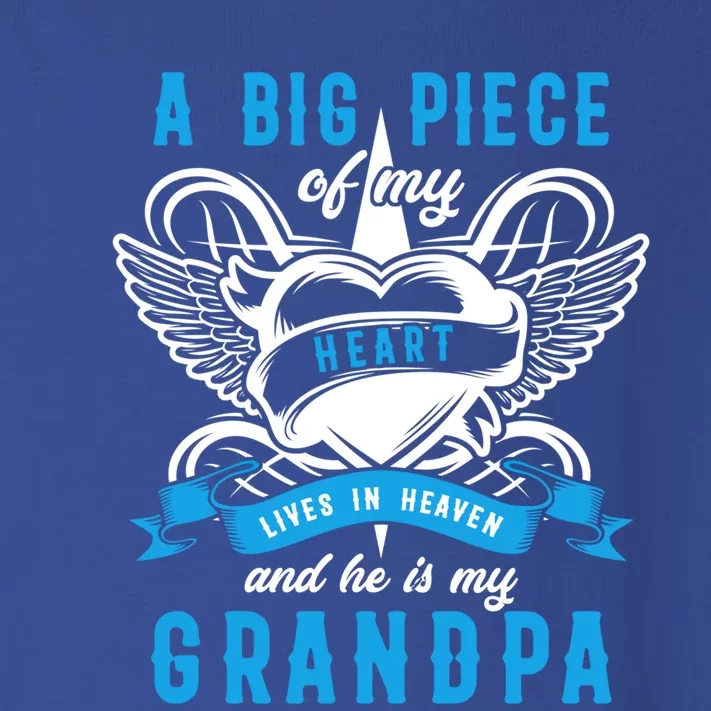 A Big Piece Of My Heart Lives In Heaven Grandpa Memorial Day Cute Gift Toddler Long Sleeve Shirt