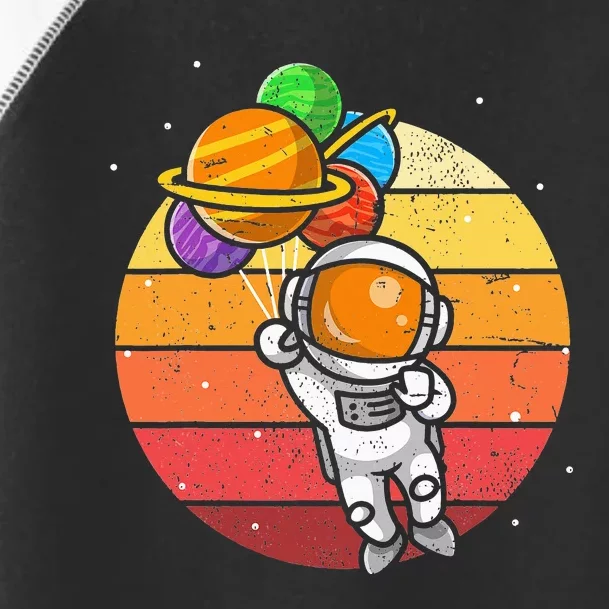 Astronomy Balloons Planets Space Astronomer Retro Astronaut Toddler Fine Jersey T-Shirt