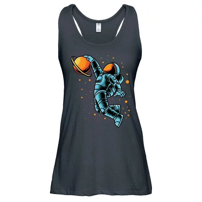 Astronaut Basketball Player Ladies Essential Flowy Tank