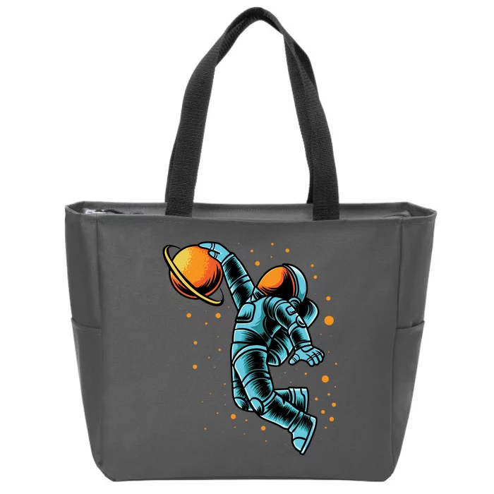 Astronaut Basketball Player Zip Tote Bag