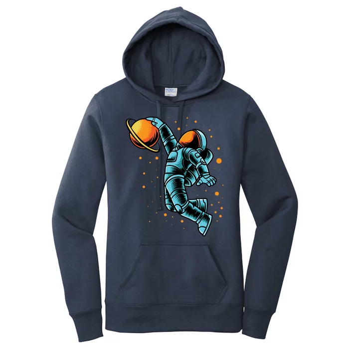 Astronaut Basketball Player Women's Pullover Hoodie