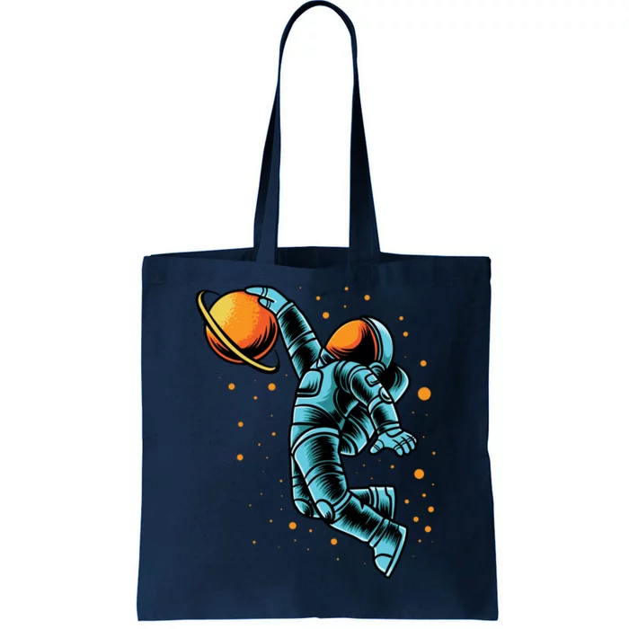 Astronaut Basketball Player Tote Bag