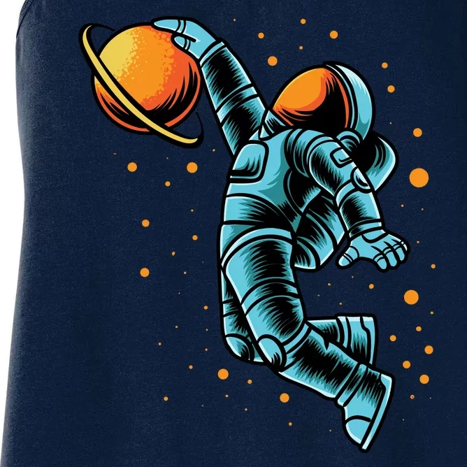 Astronaut Basketball Player Women's Racerback Tank