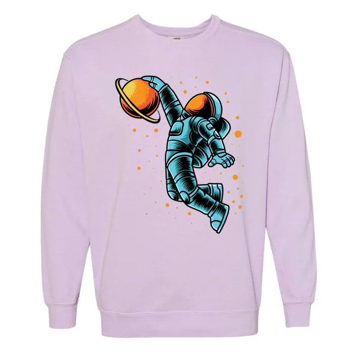 Astronaut Basketball Player Garment-Dyed Sweatshirt