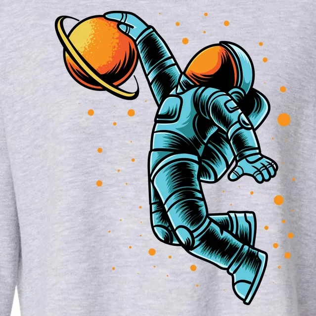 Astronaut Basketball Player Cropped Pullover Crew