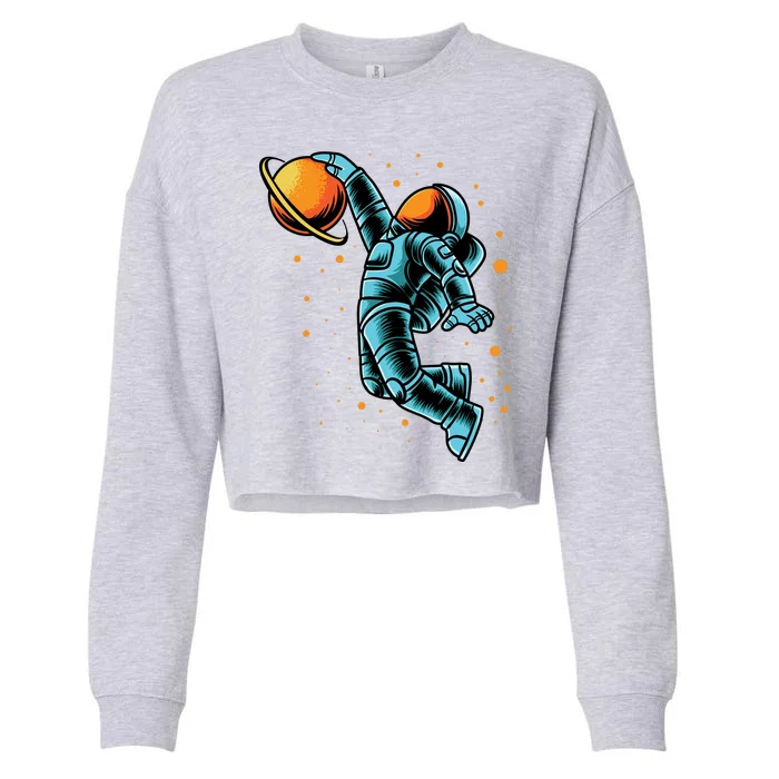 Astronaut Basketball Player Cropped Pullover Crew