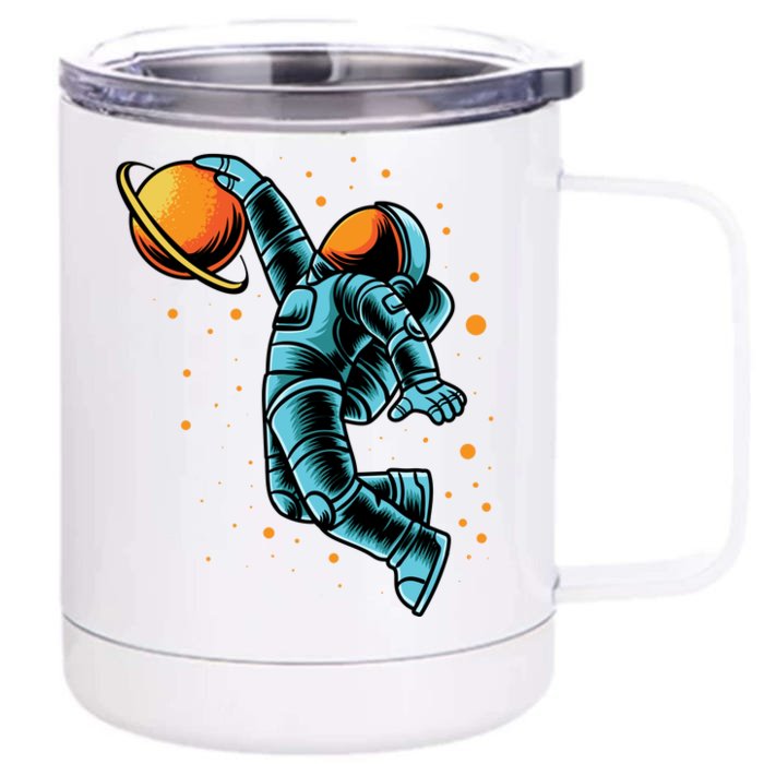 Astronaut Basketball Player Front & Back 12oz Stainless Steel Tumbler Cup