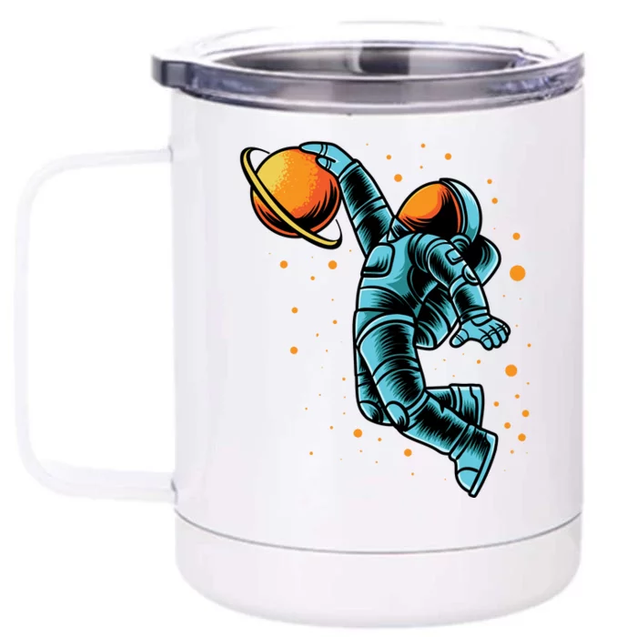 Astronaut Basketball Player Front & Back 12oz Stainless Steel Tumbler Cup