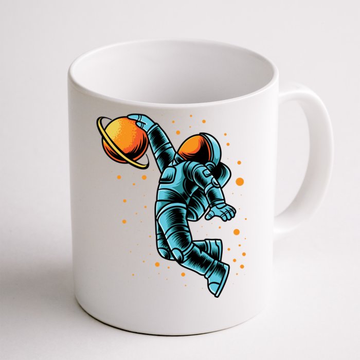 Astronaut Basketball Player Front & Back Coffee Mug