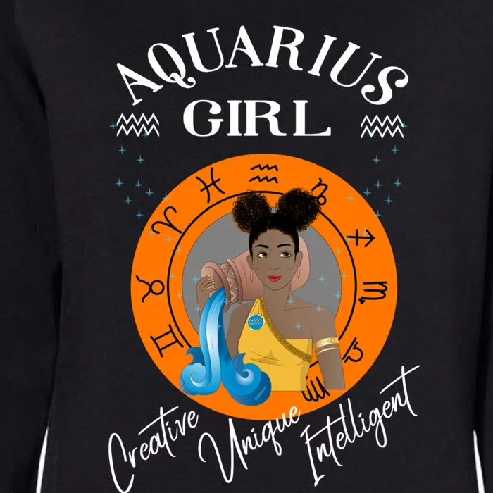 Aquarius Black Queen Zodiac Horoscope Traits Cute Gift Womens California Wash Sweatshirt