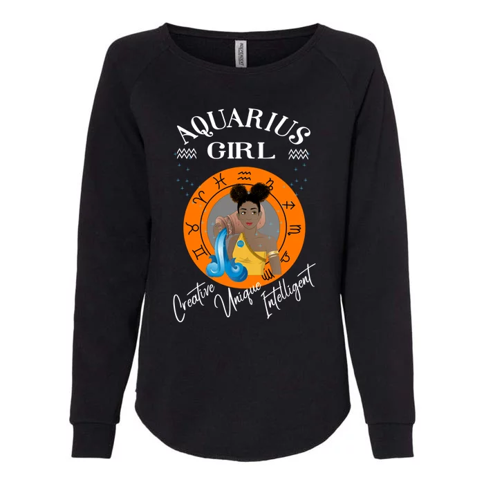 Aquarius Black Queen Zodiac Horoscope Traits Cute Gift Womens California Wash Sweatshirt