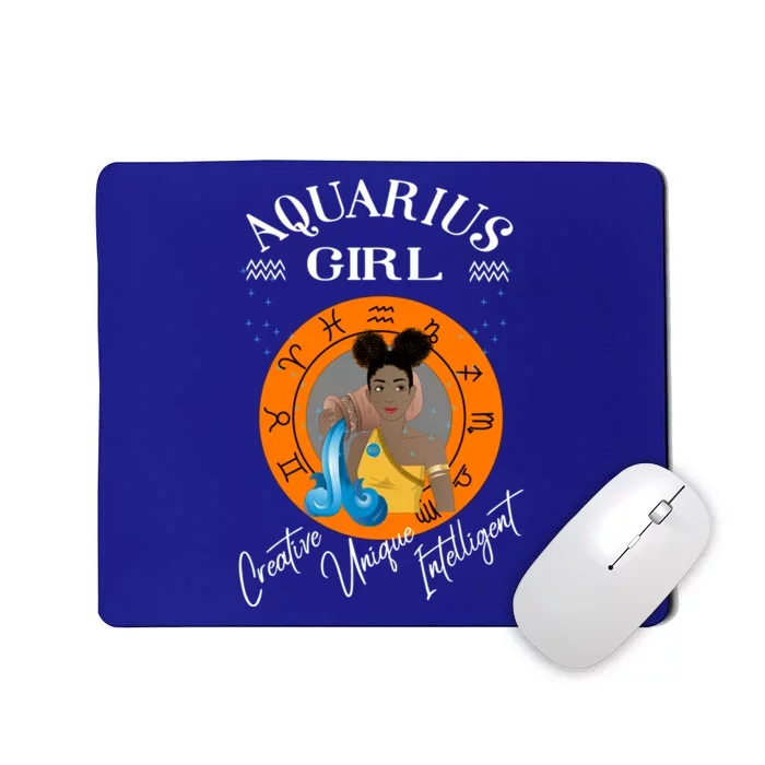 Aquarius Black Queen Zodiac Horoscope Traits Cute Gift Mousepad