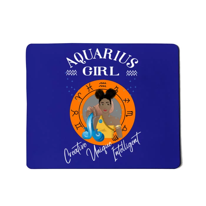 Aquarius Black Queen Zodiac Horoscope Traits Cute Gift Mousepad