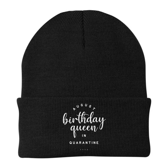 August Birthday Queen Quarantine Cute Social Distance Gift Knit Cap Winter Beanie