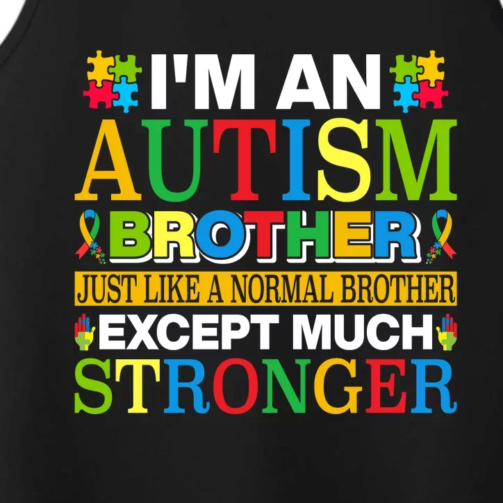 Autism Brother Quotes Motivational Autism Awareness Autism Support Performance Tank