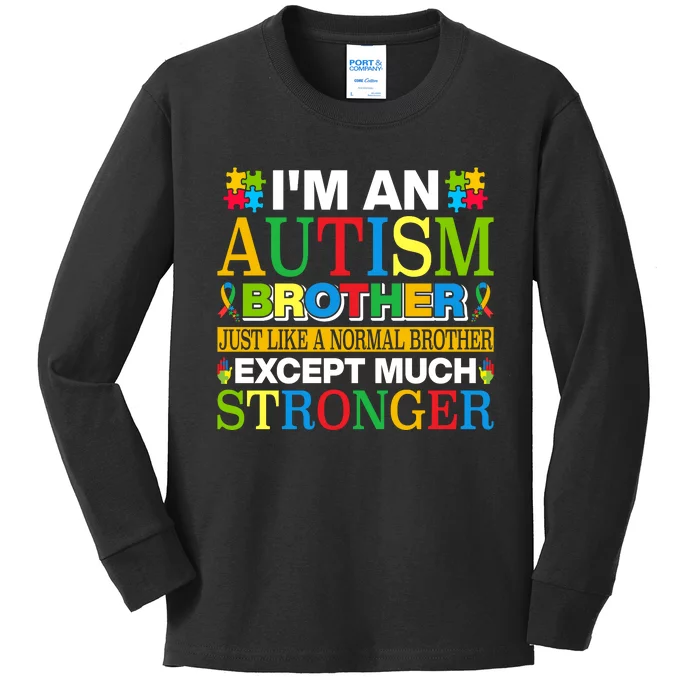 Autism Brother Quotes Motivational Autism Awareness Autism Support Kids Long Sleeve Shirt