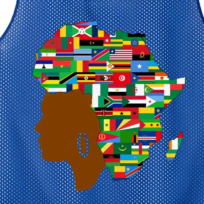 African Black Queen Map Of Africa Black History Gift Mesh Reversible Basketball Jersey Tank