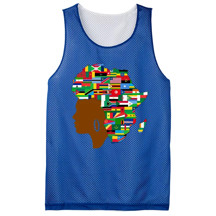 African Black Queen Map Of Africa Black History Gift Mesh Reversible Basketball Jersey Tank