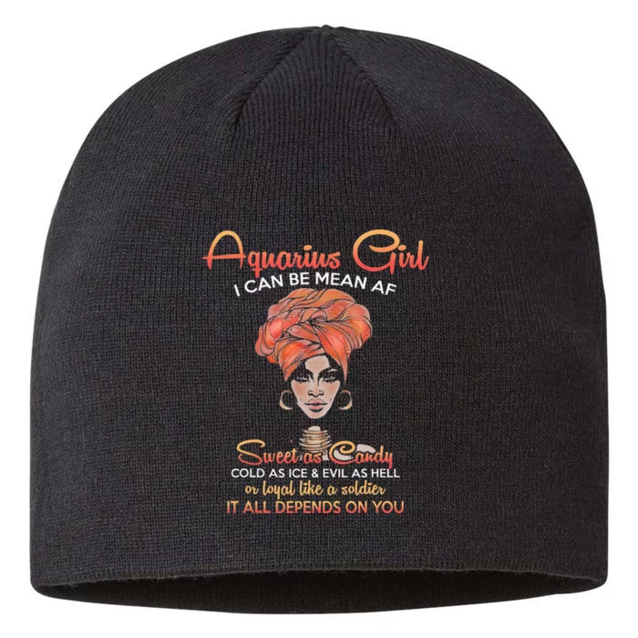 Aquarius Birthday Queens Are Born in January 20 February 18 8 1/2in Sustainable Knit Beanie