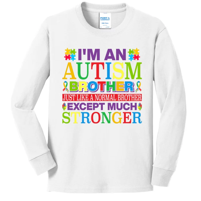 Autism Brother Quotes Motivational Autism Awareness Autism Support Kids Long Sleeve Shirt