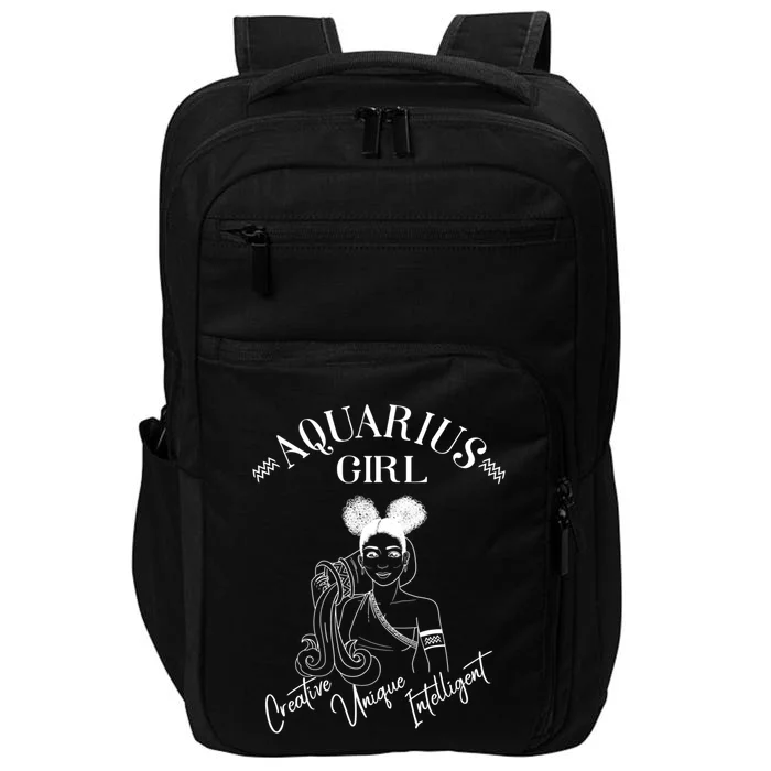 Aquarius Black Queen Horoscope African American/caribbean Great Gift Impact Tech Backpack