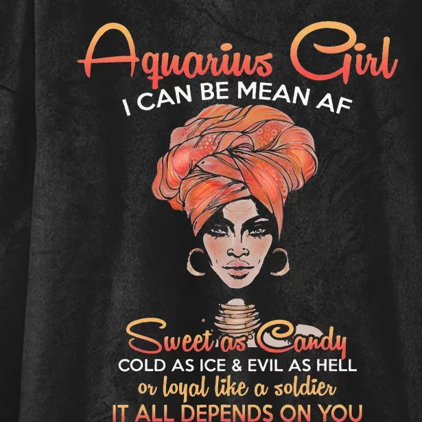 Aquarius Birthday Queens Are Born in January 20 February 18 Hooded Wearable Blanket