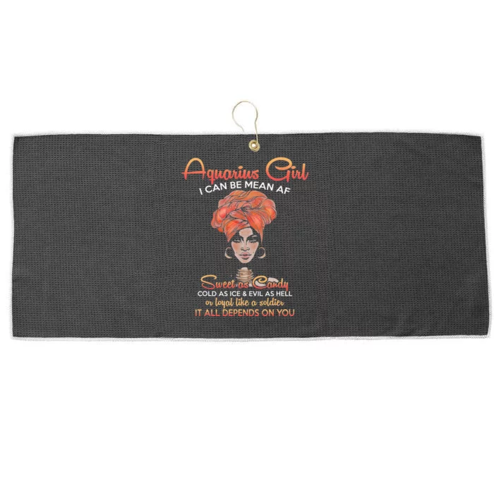 Aquarius Birthday Queens Are Born in January 20 February 18 Large Microfiber Waffle Golf Towel