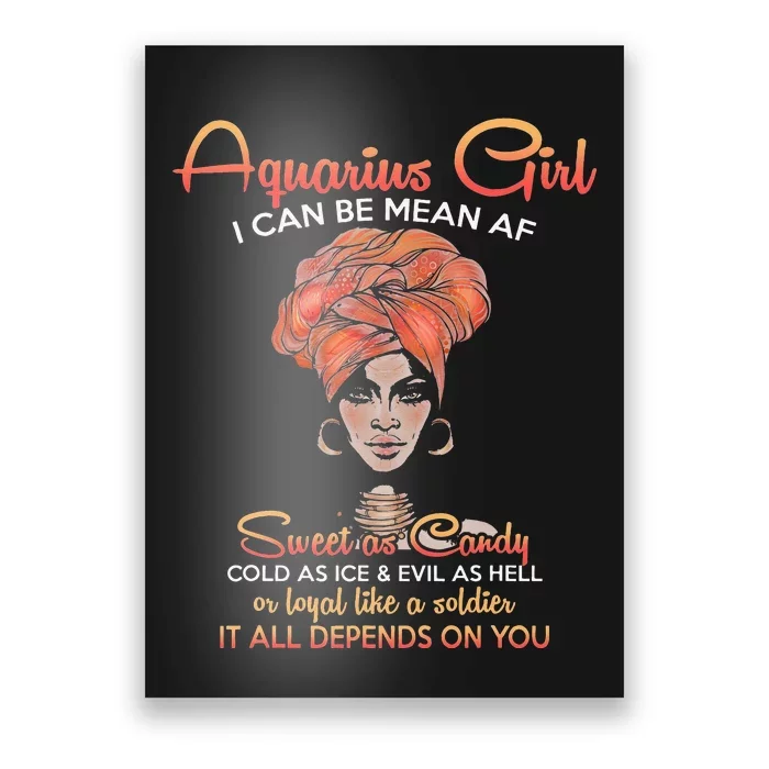 Aquarius Birthday Queens Are Born in January 20 February 18 Poster