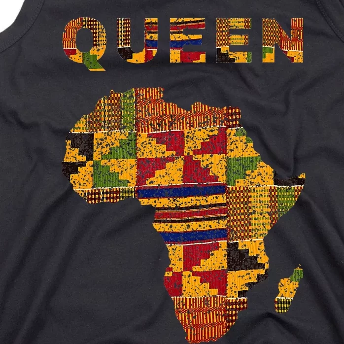 Afro Black Queen African Ghana Kente Cloth Family Matching Tank Top