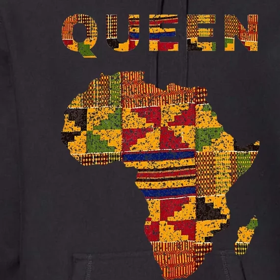 Afro Black Queen African Ghana Kente Cloth Family Matching Premium Hoodie