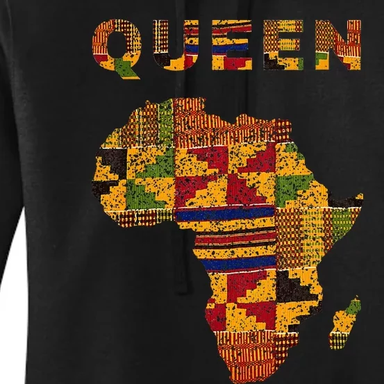 Afro Black Queen African Ghana Kente Cloth Family Matching Women's Pullover Hoodie