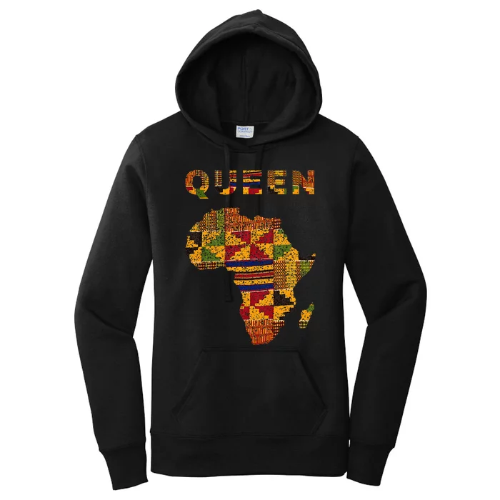 Afro Black Queen African Ghana Kente Cloth Family Matching Women's Pullover Hoodie