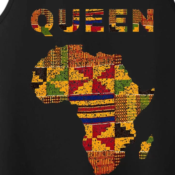 Afro Black Queen African Ghana Kente Cloth Family Matching Performance Tank