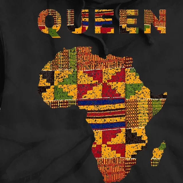 Afro Black Queen African Ghana Kente Cloth Family Matching Tie Dye Hoodie