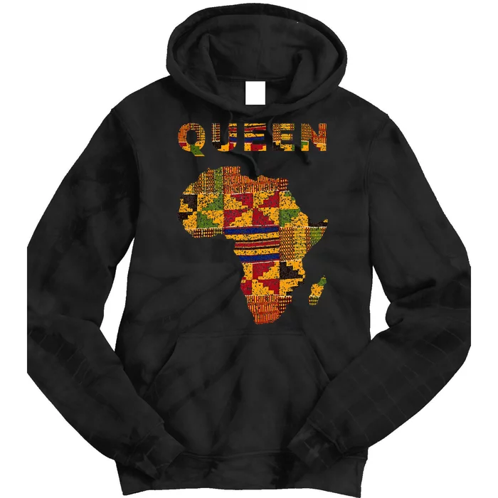 Afro Black Queen African Ghana Kente Cloth Family Matching Tie Dye Hoodie