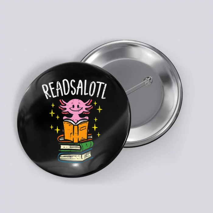 Axolotl Books Readsalotl Reading Bookworm Button