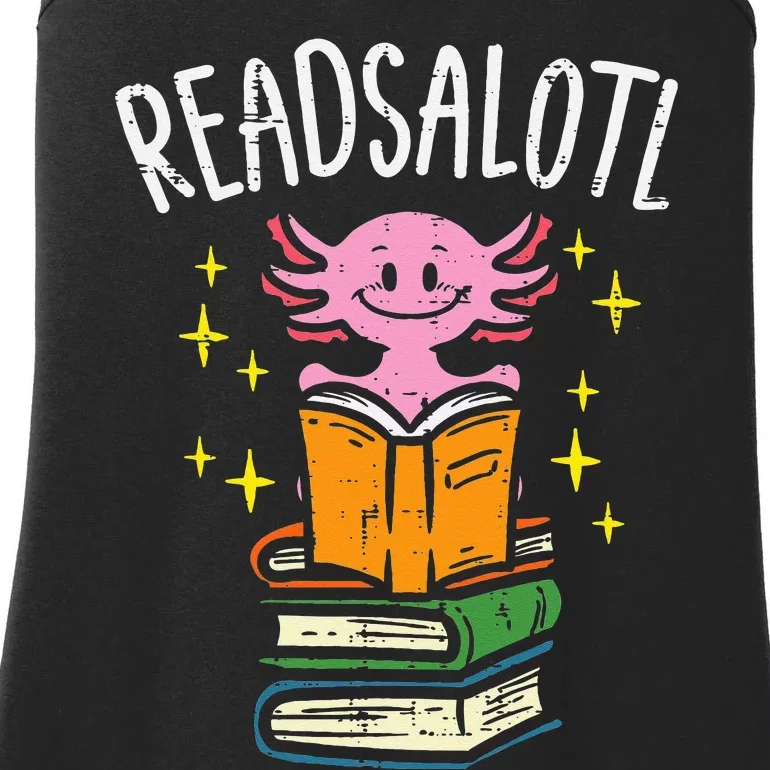 Axolotl Books Readsalotl Reading Bookworm Ladies Essential Tank