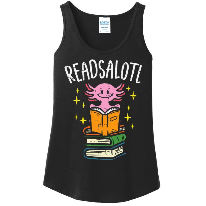 Axolotl Books Readsalotl Reading Bookworm Ladies Essential Tank