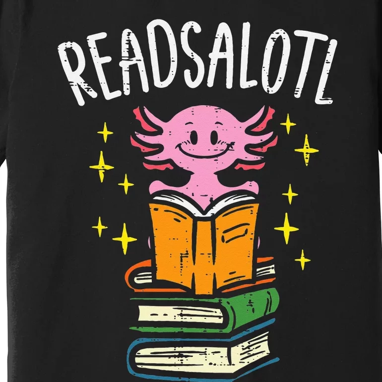 Axolotl Books Readsalotl Reading Bookworm Premium T-Shirt