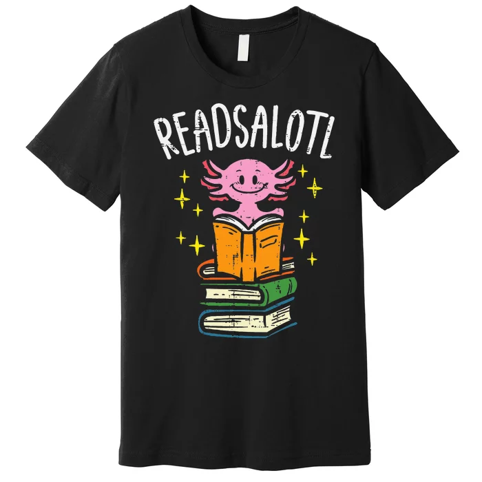 Axolotl Books Readsalotl Reading Bookworm Premium T-Shirt