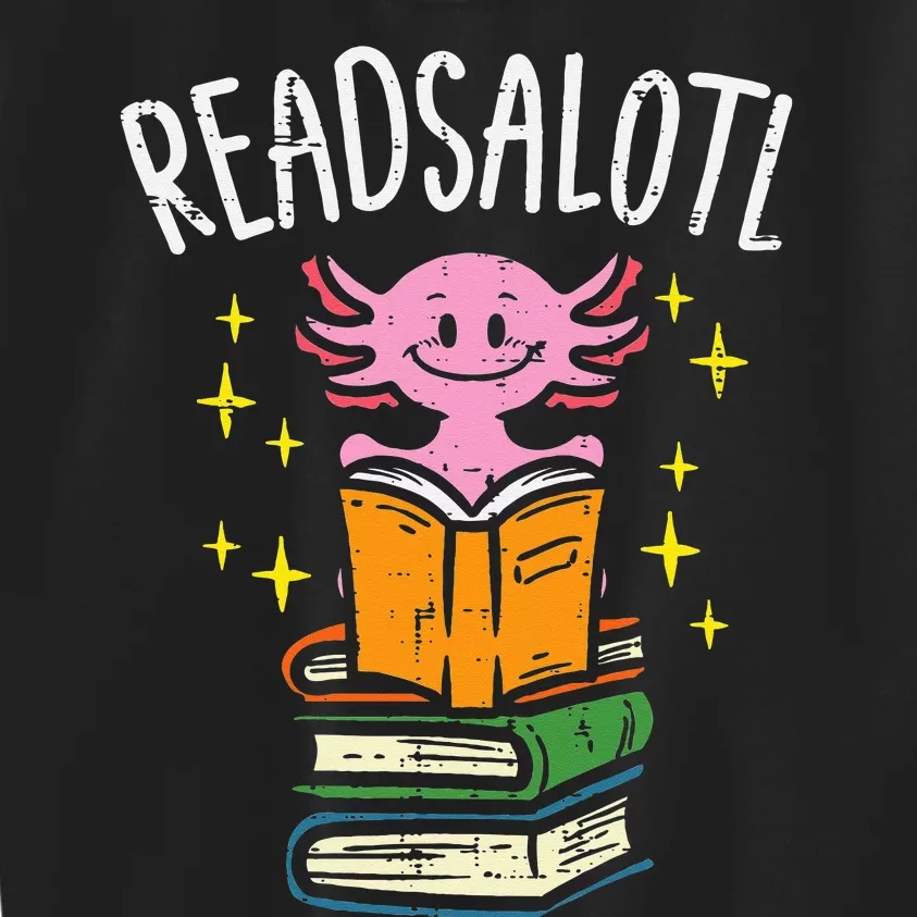 Axolotl Books Readsalotl Reading Bookworm Kids Sweatshirt