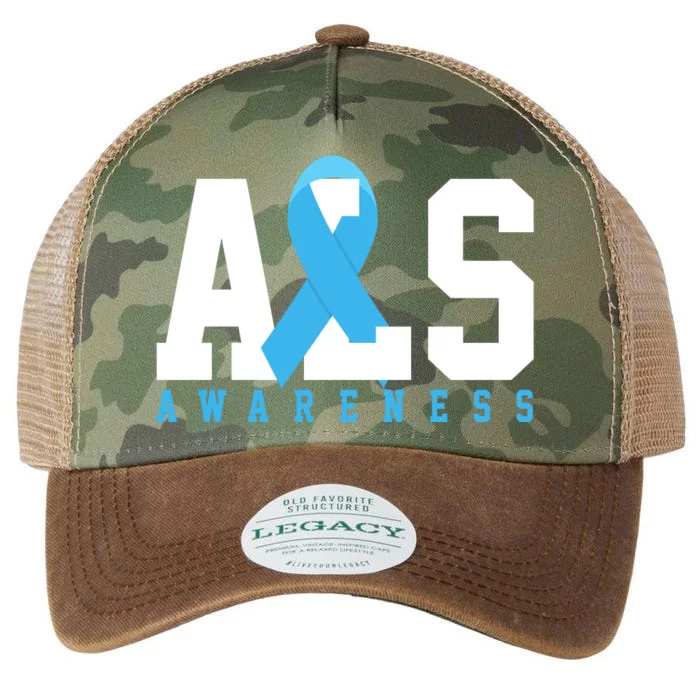 Als Blue Ribbon Awareness Legacy Tie Dye Trucker Hat